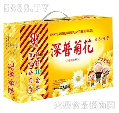 深普菊花茶 蜂蜜植物饮料250mlx24盒