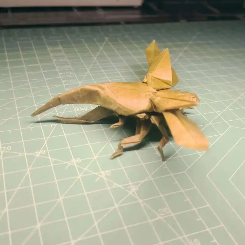 折纸 #神谷哲史 #甲虫 折一只神谷哲史设计的长戟大兜虫 - 抖音