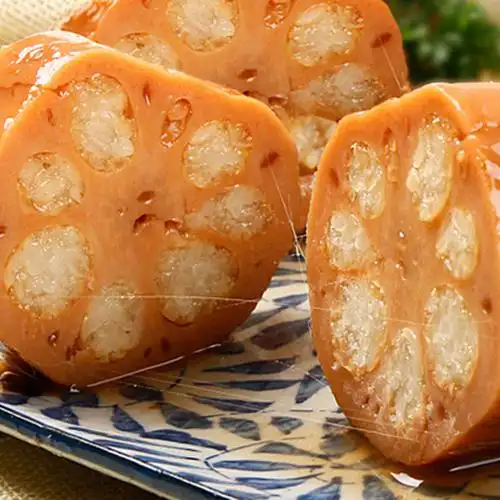 扬州宝应特产荷仙糯米藕蜜汁桂花香糯莲藕真空包装糯米糖藕即食 香糯