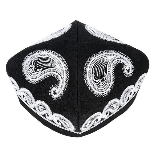 心墨染新品维吾尔族帽子新疆小花帽维吾尔族男士帽子刺绣头饰绣花舞蹈