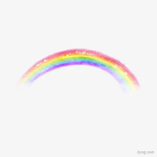 手绘彩虹png素材透明免抠图片-卡通手绘