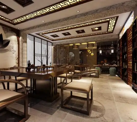 中式休闲会所装修效果图