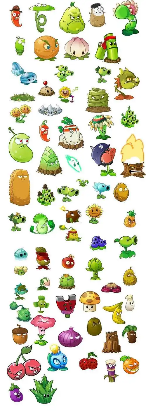 植物大战僵尸素材植物卡通素材