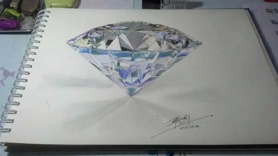 临摹 彩铅 《钻石》|纯艺术|绘画|a272813194_原创作品-站酷(zcool)