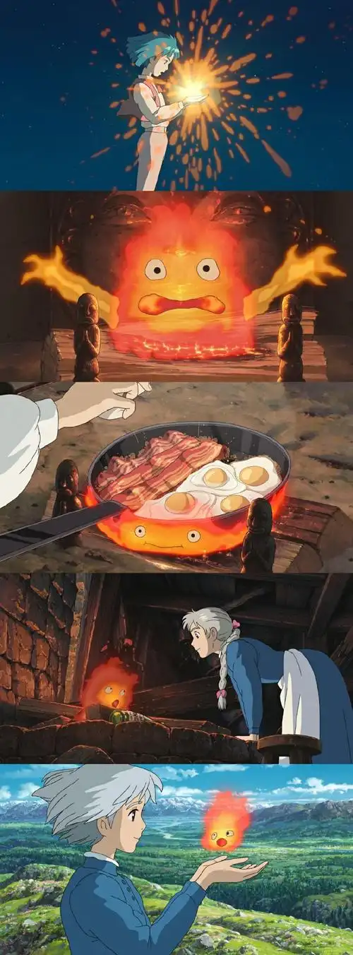 哈尔的移动城堡超话#哈尔的移动城堡#95#宫崎骏#用剧照搞了一些壁纸