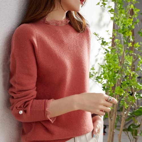 正品欧哥弟人秋冬新款羊毛针织外套短款上衣女长袖开衫韩版毛衣潮