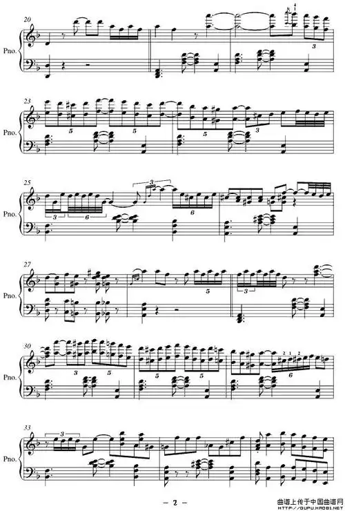 thecrave选自海上钢琴师钢琴曲谱吉他谱