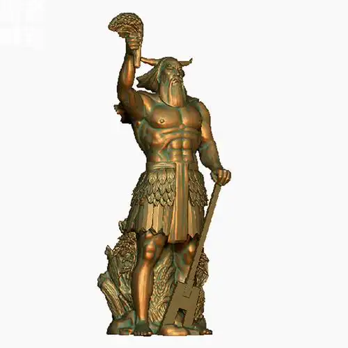 神农氏雕塑定价制作-金属神话雕像制作-金属景观古代人雕塑-黄页88网