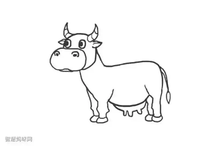 怎么画奶牛