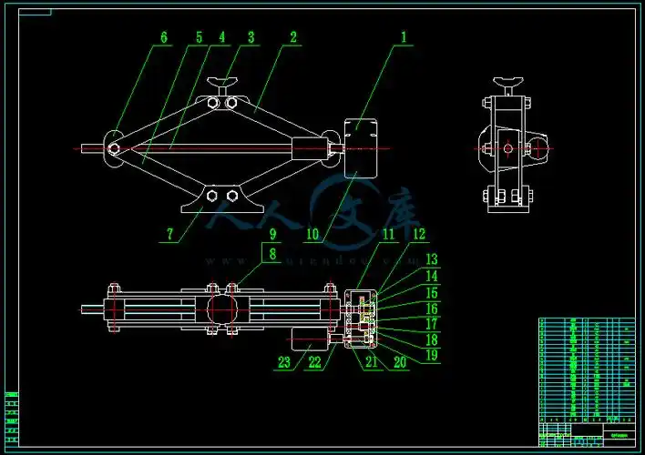 电动剪叉式螺旋千斤顶设计全套含cad图纸说明书