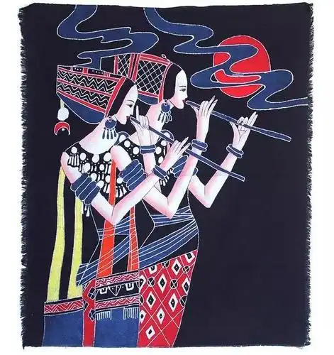 中国风 蜡染画 民族风装饰画 画起来啦