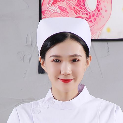 护士帽女白色均码燕尾帽手术室诊所医院护士帽子粉色蓝色工作帽夏