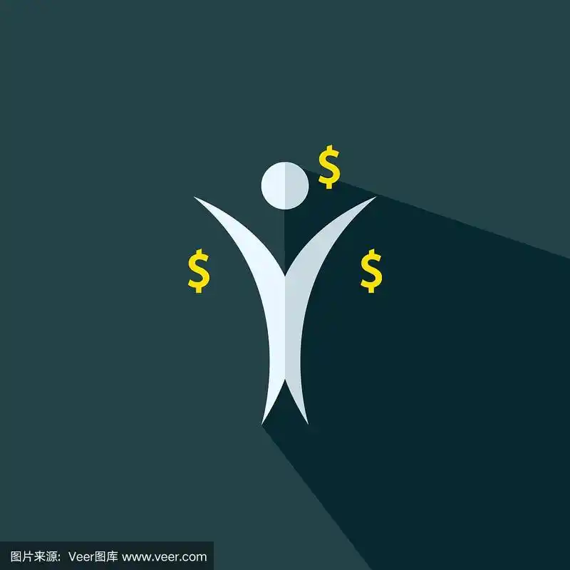 finance with men icon - vector flat illustration