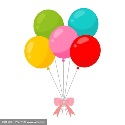 彩色的气球束孤立在白色的背景