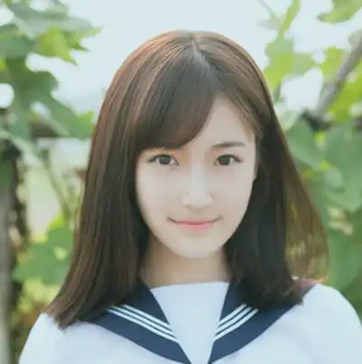 女生齐肩中长发图片 纯美女人中长发就这么打理