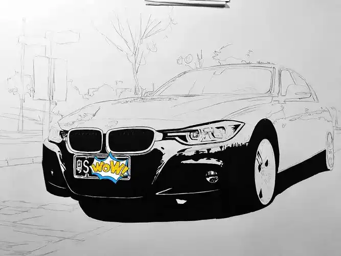 汽车手绘 宝马3系