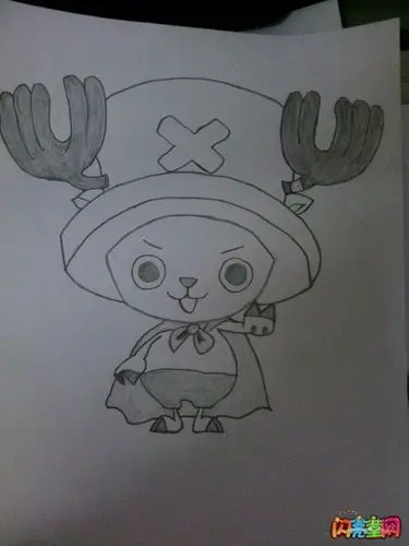 可爱的海贼王乔巴简笔画图片