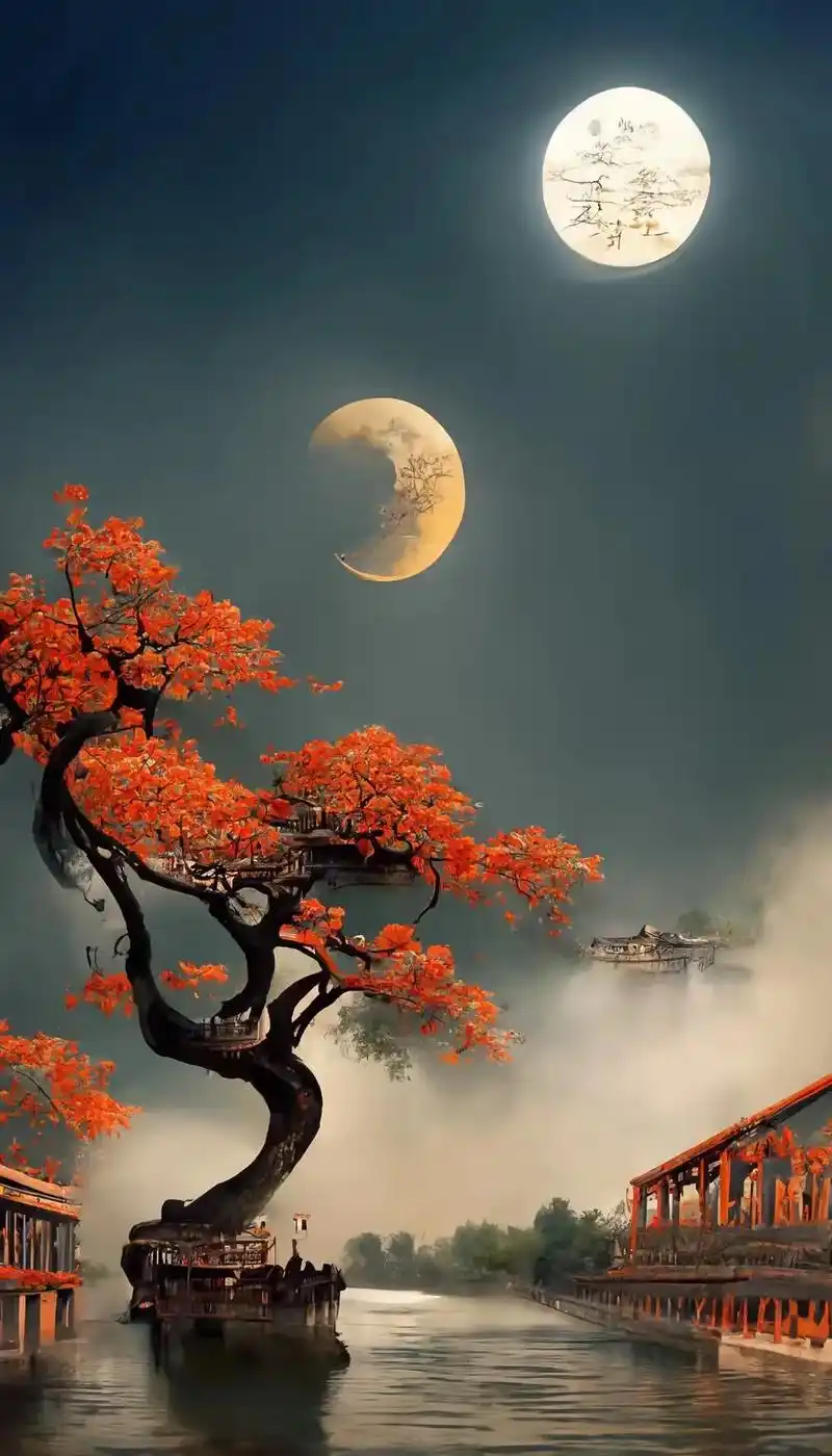 请用你现在文化描述此景#国风古韵 #唯美意境 #人间仙境美如 - 抖音