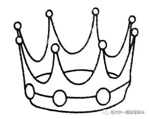 公主皇冠简笔画头饰
