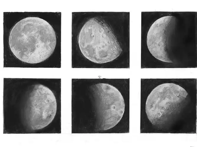 原来素描画月亮这么简单