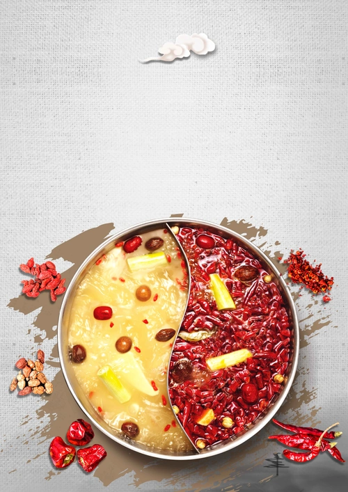 火锅店冬季养生火锅鸳鸯锅宣传促销