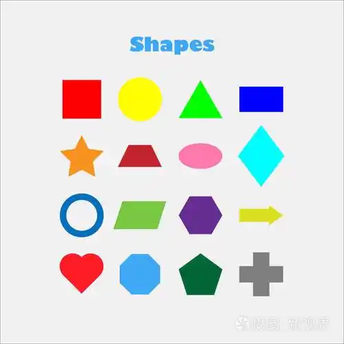 不同颜色的几何形状为儿童提供有趣的教育游戏为儿童提供学前活动一套