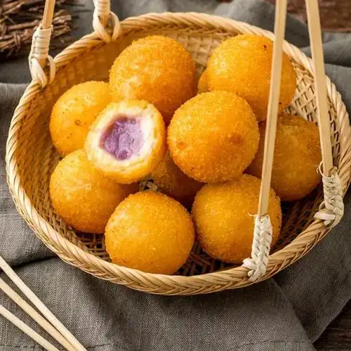 香芋地瓜丸子油炸红薯紫薯传统小吃糕点点心传统中式糕点