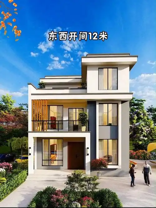 这栋三层简欧别墅占地120平布局实用