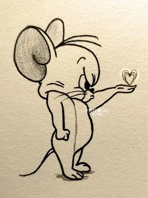 可爱简笔画  #儿童简笔画   #手绘  #可爱  #猫和老鼠  #汤姆和杰瑞