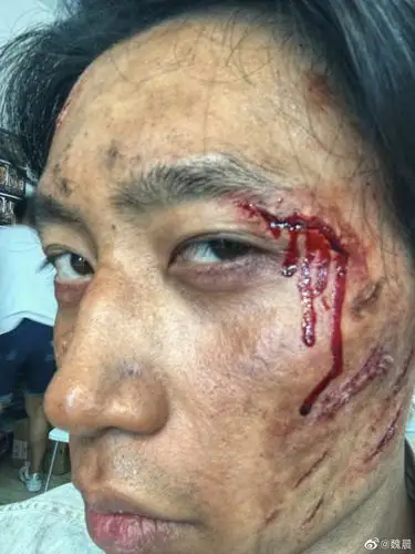 组图:魏晨晒16宫格《八佰》受伤妆剧照 赞制作团队