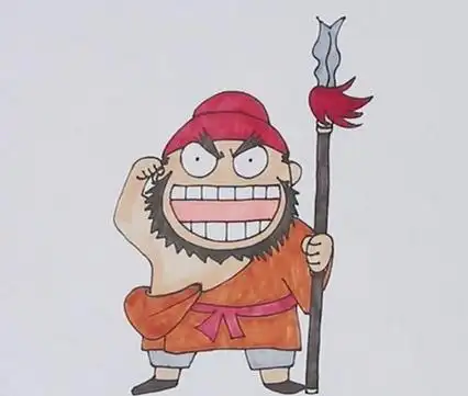 卡通张飞怎么画简笔画