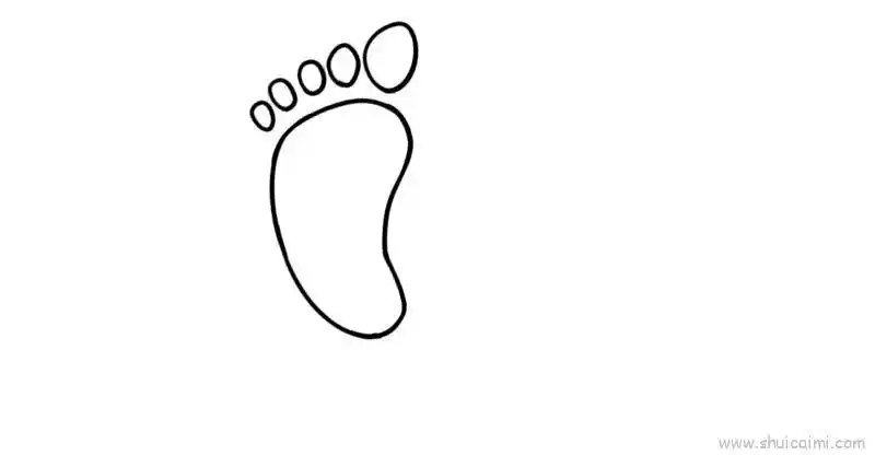 脚印儿童画怎么画 脚印简笔画简单