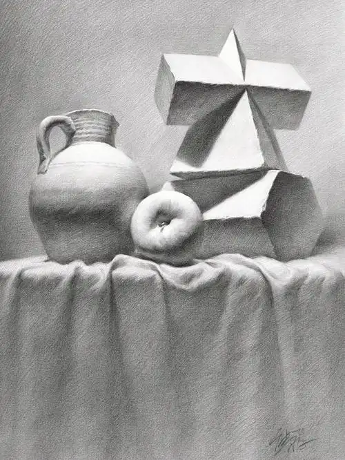 素描静物基础入门习作12铅笔4k