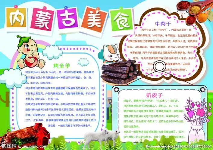 乌审旗美食介绍手抄报英语美食手抄报