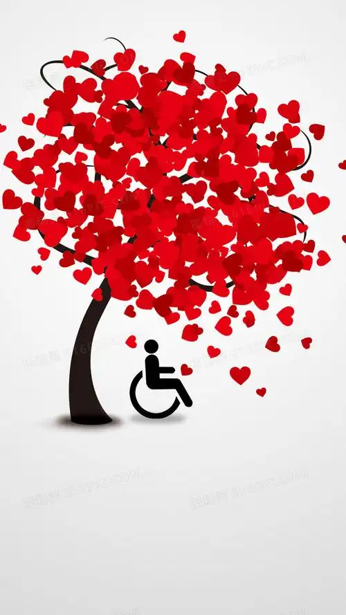 灰色爱心树公益psd分层h5背景素材