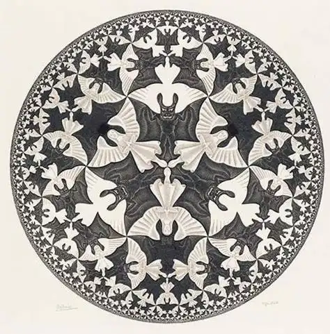 p>埃舍尔镶嵌图形,是一种基于数学原理的图形绘画方式,大概可分为