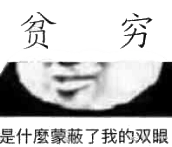 熊猫头 贫穷 蒙蔽双眼 斗图 搞笑 猥琐