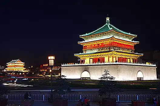 陕西西安钟楼图片