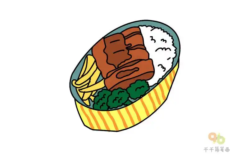 牛肉饭简笔画步骤图