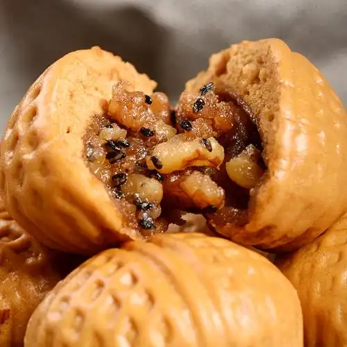 核桃10个卡通包子儿童早餐酒店宴席食材预制包点