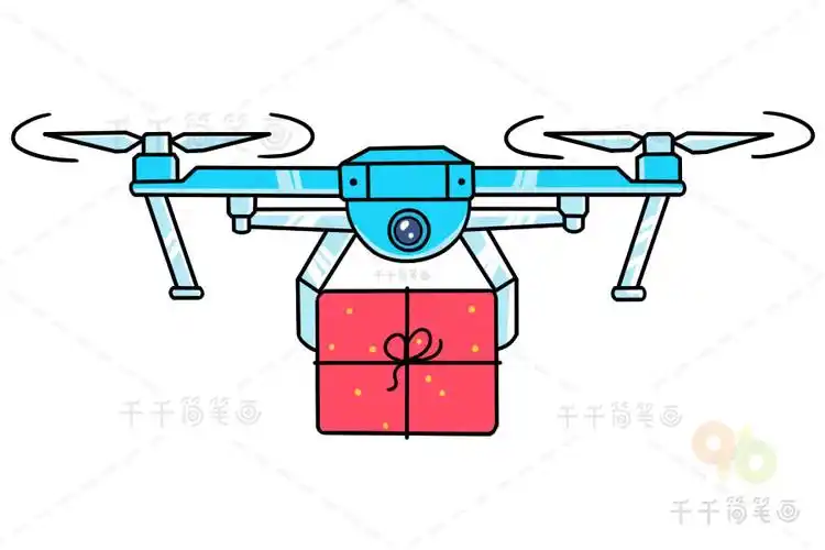 无人机简笔画亲子绘画