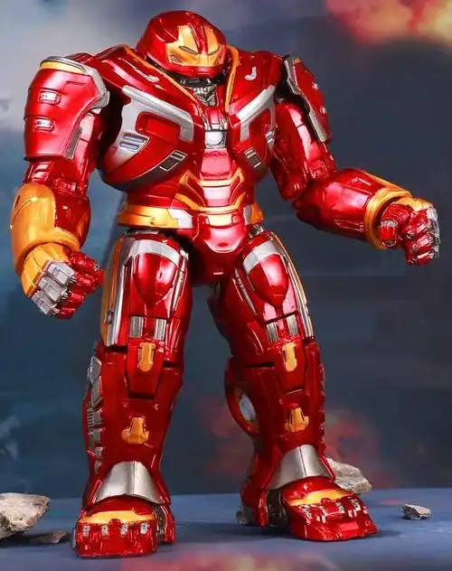 马克44可发光漫威复仇者联盟4 可动发光钢铁侠反浩克装甲mk44模型人偶