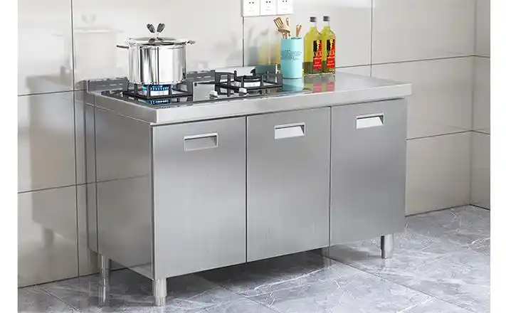 索讯科厨房灶台整体全不锈钢厨房橱柜整体灶台柜橱柜一体简易储物柜