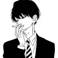 抽烟动漫个性手绘男头//男生抽烟的动作,很性感很帅气_微信头像图片