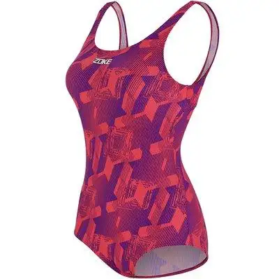 洲克连体泳衣女三角显瘦温泉泳装新款大码速干训练运动专业游泳衣