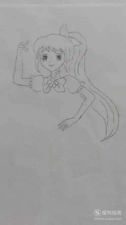 如何画巴啦啦小魔仙之美琪的简笔画