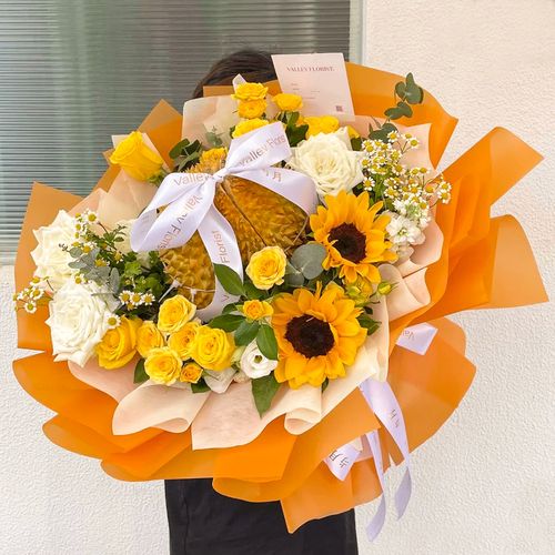 网红榴莲花束成品创意生日水果礼盒同城鲜花速递上海全国配送花店