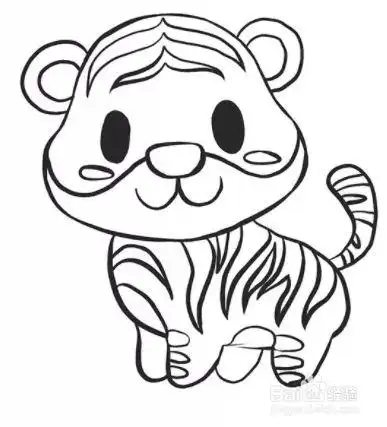 如何为孩子画卡通老虎