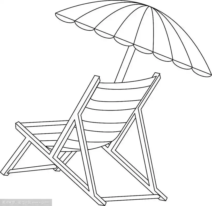 孤立的沙滩椅