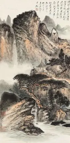 名家山水画《黄山松云图》欣赏